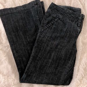 Trouser-Style Wide Leg Jeans